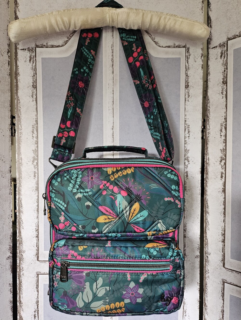 Lug Wrangler Crossbody, Shoulder Bag, Satchel, & Wallet In Evermore Flora Green - Picture 4 of 13